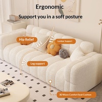 Ensemble de canapé-lit design moderne en tissu, canapé paresseux pour salon - Meubles pouf compressés