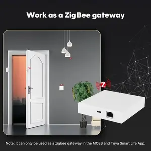 MOES Smart <span class=keywords><strong>Home</strong></span> Gateway Tuya Zigbee para <span class=keywords><strong>Siri</strong></span> HomeKit Asistente de Google Control de voz Fuente de energía eléctrica Compatible con Android - Product Image 3