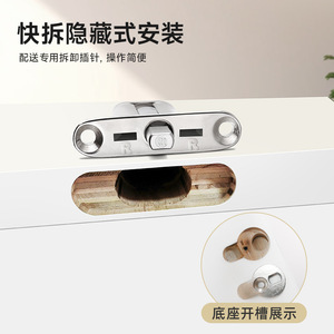 Quick Release Dressing Table Hinge Zinc Alloy Cold Rolled Steel Soft Closing Flush Mount Jewelry Box Cabinet Door Hinge GN110 - Product Image 5