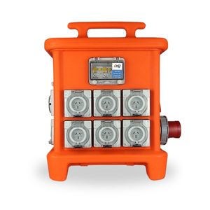 Boîtier <span class=keywords><strong>de</strong></span> distribution portable AS IP67, <span class=keywords><strong>prise</strong></span> en cascade commutée 5 broches CEE et disjoncteur 3 pôles 10kA, distribution d'alimentation multifonctionnelle - Product Image 3