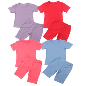 Conjunto de Pantalones Cortos Deportivos de Dos Piezas en 37 Colores Sólidos para Niñas, Ropa de Verano para Niñas Pequeñas, Conjuntos de Ropa Infantil de Boutique - Product Image 2