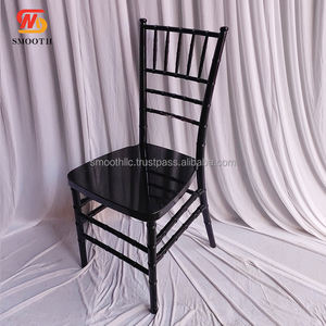 Chaise de banquet empilable en plastique de gros pour événements de mariage, chaise Tiffany noire, chaise Chiavari - Product Image 2