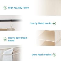 Organiseurs de placard en tissu à 6 étagères, deux étagères suspendues séparables à 3 niveaux, pliables, grande capacité, 12 po de profondeur x 12 po de largeur x 48 po de hauteur