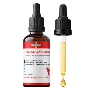 프리미엄 철 Fumarate 엽산 방울 애완 동물 보충제 개 고양이 혈액 건강 지원 민감한 소화 2 년 선반 - Product Image 1