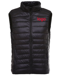 <span class=keywords><strong>Giacca</strong></span> con Logo personalizzato all'ingrosso piumino Casual leggero invernale caldo gilet nero in poliestere uomo <span class=keywords><strong>senza</strong></span> cappuccio gilet formale - Product Image 2