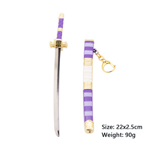 22cm日本アニメルフィサンジゾロナイフソードメタルキーホルダー - Product Image 5