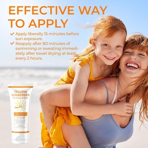 ครีมกันแดดทอลโลว์ SPF 50 ผสมซิงค์ออกไซด์แบบไม่ใช่นาโน สารกันแดดจากแร่ธาตุธรรมชาติ ปลอดภัยต่อปะการังและไม่เป็นพิษ สำหรับผิวหน้าและผิวกาย - Product Image 2