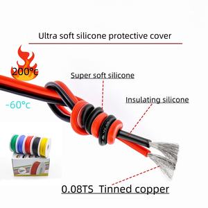 Fabriek Groothandel Multi Color Beschikbaar 16 18 20 22 24 26 28 30 Awg Vertind Koper Flexibele Siliconen Diy Elektrische Draadkabel - Product Image 3