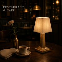 Lampe de table moderne sans fil en laiton avec abat-jour en tissu de lin, rechargeable, à commande tactile, à intensité variable, alimentée par batterie, pour mariage, restaurant, maison