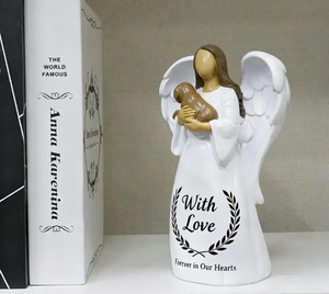 Estátua de Cão Personalizada, Figura de Resina Angelical com Design de Asas, Feita à Mão e Pintada à Mão, Decoração Religiosa para Casa, Arte de Anime - Product Image 3