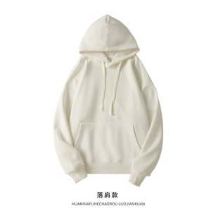 No logo Streetwear Fashion Thin Custom Logo Oversized Drop Shoulder <b>Men</b> Streetwear <b>Hoodie</b> - Product Image 2