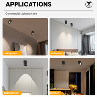 Plafonnier LED durable super lumineux 7W 10W 15W, angle de 90 ° réglable, projecteur de salon, montage en surface pour la décoration intérieure
