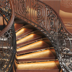 Balustrades en fer forgé pour l'extérieur et l'intérieur, main courante d'<span class=keywords><strong>escalier</strong></span> en fer forgé, balustre et <span class=keywords><strong>garde</strong></span>-<span class=keywords><strong>corps</strong></span> d'<span class=keywords><strong>escalier</strong></span> en métal - Product Image 4