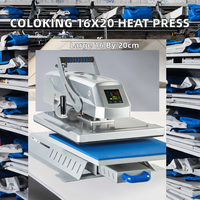 Autocollants pour presse à chaud Coloking, impression par transfert, 40x50cm, 16x20, grandes presses à chaud pour l'étiquetage des t-shirts, 110V/220V, 1 an de garantie