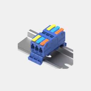 3-Pole Rail-Mount đẩy dây nối với đòn bẩy cho tất cả các dây dẫn khối thiết bị đầu cuối sản phẩm - Product Image 4