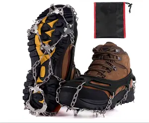 Crampons antidérapants en acier inoxydable, Version améliorée, poignées pour chaussures et bottes de randonnée