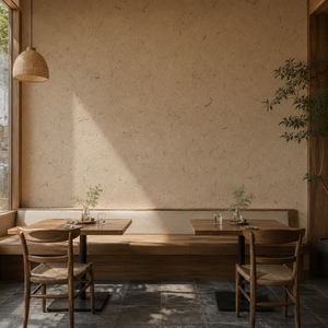 Peinture murale en fibres naturelles de paille, revêtement texturé, finition plâtre décorative pour murs de hall d'hôtel Wabi Sabi, vente en gros OEM en vrac - Product Image 5