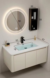 Spazio moderno in lega di alluminio combinazione di vanità <span class=keywords><strong>bagno</strong></span> armadietto di stoccaggio mobili da <span class=keywords><strong>bagno</strong></span> di vanità <span class=keywords><strong>lavandino</strong></span> <span class=keywords><strong>mobile</strong></span> con specchio - Product Image 4