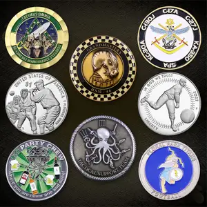现货低价金属3d珐琅运动纪念币散装廉价个性化标志定制挑战硬币