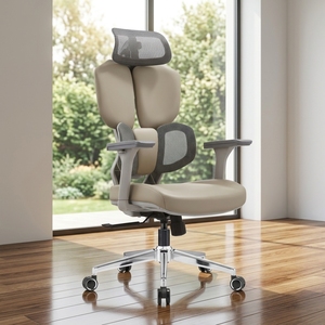 Khaki High <strong>Back</strong> Mesh Ergonomic Office <strong>Chair</strong> <strong>with</strong> 4D Adjustable Armrests Height Adjustable Headrest Lumbar <strong>Support</strong> Modern <strong>Chair</strong> - Product Image 1