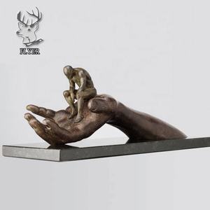 <span class=keywords><strong>Famosas</strong></span> artesanías de Metal, estatua de mano de Dios de bronce de fundición grande, escultura de mano grande de latón de cobre - Product Image 3