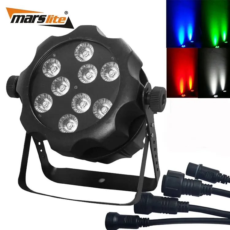 High品質屋外パーステージライトセット9 × 15W RGBWA 5in1防水dmx ledパー64ライト