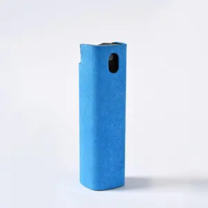 Botella de spray de limpieza de pantalla de 10 ml con tela de fibra verdadera PS carcasa transparente botella de bomba de rociador de niebla fina