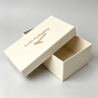 Boîte en carton rigide de luxe avec couvercle et base pour vêtements, chaussures, cadeaux, avec logo personnalisé