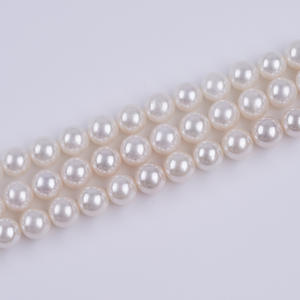 สร้อยไข่มุกน้ำจืดทรงกลมขนาด 8-9 มม. เคลือบน้ำมันเงางาม แบบกึ่งสำเร็จรูปสำหรับงาน DIY ไข่มุกหลวมขายส่งจากจูจี - Product Image 5