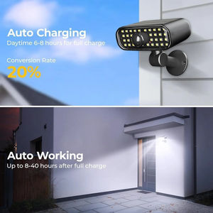Lampe de sécurité solaire 1200 mAh, étanche IP65, avec détecteur de mouvement, pour <span class=keywords><strong>portail</strong></span> de jardin, éclairage extérieur dissuasif - Product Image 2