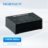 MORNSUN 5W Modul Konverter AC DC Output Ganda LHE05-20Dxx Catu Daya Pemasangan di Papan 85-264VAC Input Universal Modul Kompak