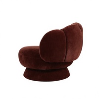 Fauteuil pivotant moderne en forme de fleur, fauteuil de luxe à dossier festonné pour salon, chambre et mobilier de maison moderne