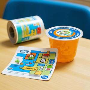 Contenants à gelée BOPET recyclables personnalisés pour le déjeuner scolaire Film à ouverture facile et sûre pour les enfants Casse-tête STEM caché Cookie Milk Snack - Product Image 3