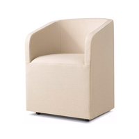 Ensemble de chaises de salle à manger modernes sculpturales, chaise à jupe, chaise d'appoint de luxe au design épuré, mobilier d'intérieur élégant pour villa, salle à manger, café