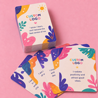 Jeu de cartes d'affirmation personnalisées inspirantes pour la pleine conscience et le bien-être, avec boîte à tiroir coulissant, pour femmes, adolescentes et jeunes adultes