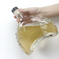 Décanteur à liqueur décoratif en verre, bouteille de carafe pour whisky, brandy, bouteilles en verre XO