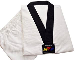 Uniforme de Taekwondo Blanco WTF con Cuello en V y Logotipo Personalizado al por Mayor, Diseño Personalizado Unisex - Product Image 2