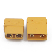 Amass de alta corriente 4,5mm conector de Banana chapado en oro XT90PW Horizontal 90 grados, placa de circuito PCB