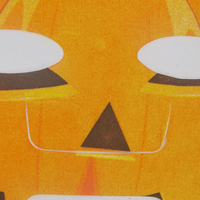 Masque facial drôle de citrouille d'Halloween en tissu non tissé OEM, fibre de bambou Tencel, impression DIY, modèle MENGJIE 026