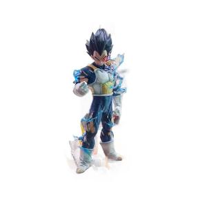 Statue en résine d'armure Saiyan endommagée par le combat de Vegeta avec effet d'énergie de <span class=keywords><strong>foudre</strong></span> bleue, figurine de collection d'anime pour les fans - Product Image 1