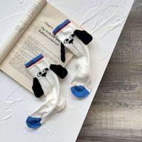Chaussettes mignonnes en peluche 3D avec oreilles d'animaux de dessin animé, chaussettes douces pour femmes, chaussettes de mode quotidiennes