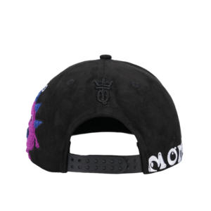 Casquette en daim brodée chenille à 5 panneaux TCAP Chine avec diamants, style baseball - Product Image 5