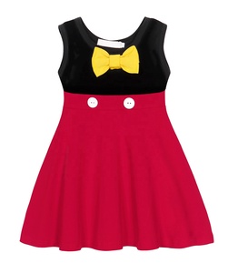 Abiti Casual per bambini Mouse Abito da principessa principessa rossa con prua con fiocco <span class=keywords><strong>vestito</strong></span> Set costumi bambini con <span class=keywords><strong>Topolino</strong></span> due pezzi - Product Image 2