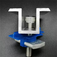 Fixation d'extrémité de panneau solaire en aluminium pour supports de montage photovoltaïque, pince d'extrémité solaire haute résistance