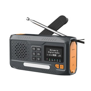 Radio solaire à manivelle 2000 mAh avec batterie externe, radio numérique DAB FM AM, affichage numérique, lampe torche, alarme, appareil d'extérieur - Product Image 5