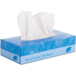 Pañuelos Faciales GEN 6501 de 4 Capas, Caja Plana de 2 Capas, 8 x 8.3 Pulgadas, 100 por Caja, Caja de 30 Cajas, Hechos de Papel - Product Image 1