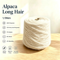 Expédition rapide, fil à crocheter durable, léger, moelleux, duveteux, élastique, style nuageux, 1/9 Nm, alpaga, cheveux longs