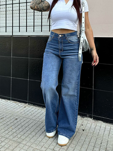 <span class=keywords><strong>Pantalon</strong></span> en jean droit vintage décontracté pour <span class=keywords><strong>femme</strong></span>, taille haute, jambe large, long, extensible, <span class=keywords><strong>motif</strong></span> uni, lavable, haute qualité - Product Image 5
