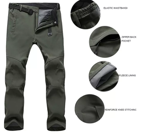 <span class=keywords><strong>Pantalon</strong></span> souple pour homme <span class=keywords><strong>Pantalon</strong></span> imperméable d'extérieur <span class=keywords><strong>Pantalon</strong></span> <span class=keywords><strong>doublé</strong></span> <span class=keywords><strong>polaire</strong></span> <span class=keywords><strong>de</strong></span> ski d'escalade - Product Image 2