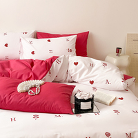 Ensemble de draps de lit en coton Jacquard de qualité hôtelière personnalisé de haute qualité comprenant un drap housse drap plat taie d'oreiller-Polyester de qualité